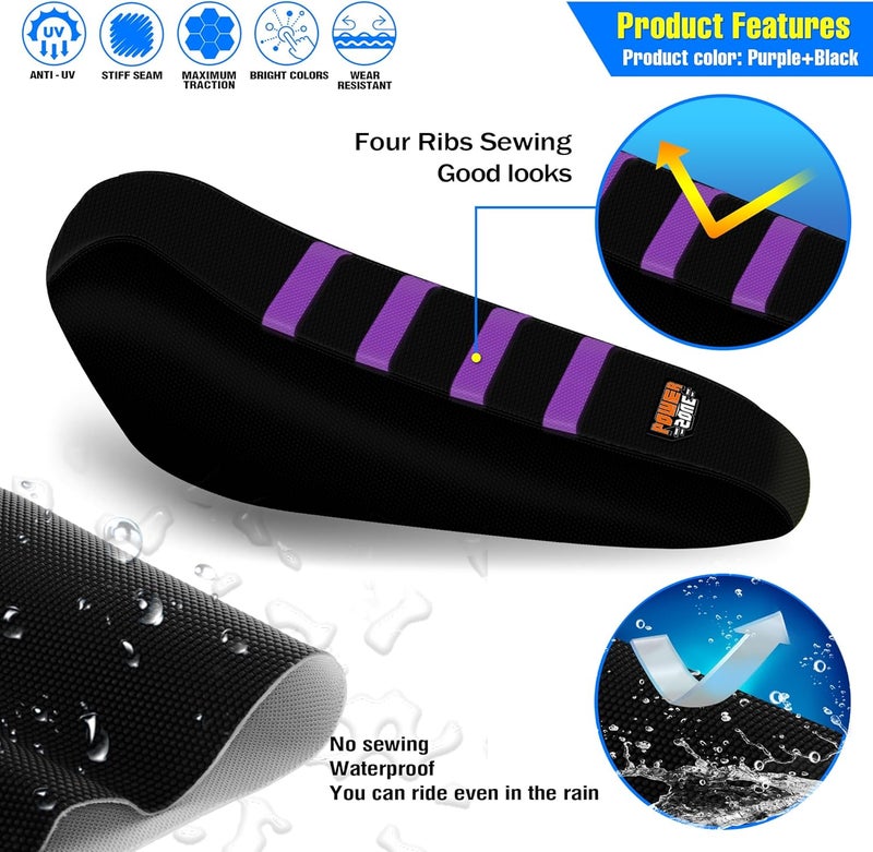 MCHMFG Motorcycle Dirt Bike Seat Cover for Surron Sur Ron Light Bee X/S - E Bike Seat Cover (Purple) - Image 3